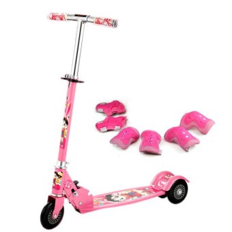 Scooter Kick Scooter สกู๊ตเตอร์ 3 ล้อ พร้อมสนับ ( สีชมพู ) Scooter Kick Scooter สกู๊ตเตอร์ 3 ล้อ พร้อมสนับ ( สีชมพู )