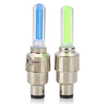 โคมไฟวาล์ว LED ติดล้อจักรยานพลาสติกอลูมิเนียมสีเขียวสีฟ้า โคมไฟวาล์ว LED ติดล้อจักรยานพลาสติกอลูมิเนียมสีเขียวสีฟ้า