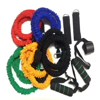 Resistant Bands ยางยืดบริหารร่างกาย ฝึกความแข็งแกร่ง 5 เส้น (สีเหลือง/เขียว/แดง/น้ำเงิน/ดำ) Resistant Bands ยางยืดบริหารร่างกาย ฝึกความแข็งแกร่ง 5 เส้น (สีเหลือง/เขียว/แดง/น้ำเงิน/ดำ)