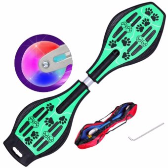 Snakeboard สเน็คบอร์ด สเก็ตบอร์ดไฟฟ้า Flash of light - Green Snakeboard สเน็คบอร์ด สเก็ตบอร์ดไฟฟ้า Flash of light - Green