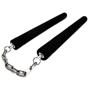 Kinglion Sport กระบองสองท่อนโฟมสำหรับผู้ใหญ่ กระบอง2ท่อนสีดำ Black Foam Nunchaku/Nunchucks Martial Arts Training Equipment (150G/25MM) Kinglion Sport กระบองสองท่อนโฟมสำหรับผู้ใหญ่ กระบอง2ท่อนสีดำ Black Foam Nunchaku/Nunchucks Martial Arts Training Equipment (150G/25MM)