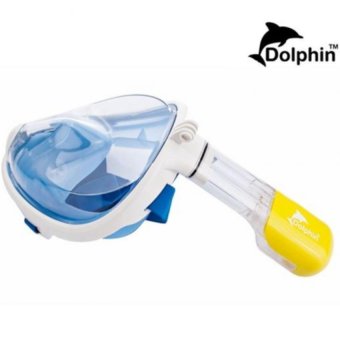 Dolphin หน้ากากดำน้ำ ครอบทั้งหน้า หายใจสะดวก กระจกไม่เกิดฝ้า รุ่น DP01N หน้าเรียบ (สีฟ้า) Dolphin หน้ากากดำน้ำ ครอบทั้งหน้า หายใจสะดวก กระจกไม่เกิดฝ้า รุ่น DP01N หน้าเรียบ (สีฟ้า)