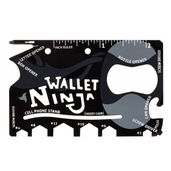 Elit NINJA WALLET Card 18 in 1 tools การ์ดอเนกประสงค์ (Black) Elit NINJA WALLET Card 18 in 1 tools การ์ดอเนกประสงค์ (Black)