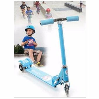 Scooter สกู๊ตเตอร์ 3 ล้อมีไฟสำหรับเด็ก ปรับความสูง พับเก็บได้ (สีฟ้า) Scooter สกู๊ตเตอร์ 3 ล้อมีไฟสำหรับเด็ก ปรับความสูง พับเก็บได้ (สีฟ้า)