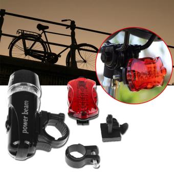 Elit ชุดไฟจักรยาน หน้า/หลัง พร้อมอุปกรณ์ Bike Light Head & Tail LED Set (Black) Elit ชุดไฟจักรยาน หน้า/หลัง พร้อมอุปกรณ์ Bike Light Head & Tail LED Set (Black)