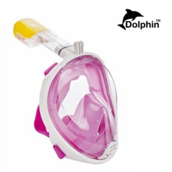 Dolphin หน้ากากดำน้ำ ครอบทั้งหน้า หายใจสะดวก กระจกไม่เกิดฝ้า รุ่น DP01N หน้าเรียบ (สีชมพู) Dolphin หน้ากากดำน้ำ ครอบทั้งหน้า หายใจสะดวก กระจกไม่เกิดฝ้า รุ่น DP01N หน้าเรียบ (สีชมพู)