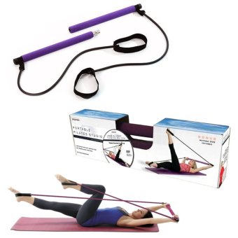 Pilates อุปกรณ์พิลาทิสแบบพกพา สร้างกล้ามเนื้อ กระชับสัดส่วน พร้อม DVD สอนเล่น (สีม่วง) Pilates อุปกรณ์พิลาทิสแบบพกพา สร้างกล้ามเนื้อ กระชับสัดส่วน พร้อม DVD สอนเล่น (สีม่วง)