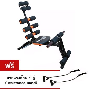 Six Pack Care เครื่องบริหารหน้าท้อง ม้าเล่นหน้าท้อง เก้าอี้ซิทอัพ สปริง 6 เส้น Sit Up Bench (สีดำ/สีส้ม) Six Pack Care เครื่องบริหารหน้าท้อง ม้าเล่นหน้าท้อง เก้าอี้ซิทอัพ สปริง 6 เส้น Sit Up Bench (สีดำ/สีส้ม)