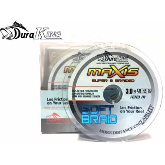 DuraKing สาย PE ถัก 8 รุ่น Maxis Soft Braid PE 3/47lbs 21.3KG 100 เมตร. DuraKing สาย PE ถัก 8 รุ่น Maxis Soft Braid PE 3/47lbs 21.3KG 100 เมตร.