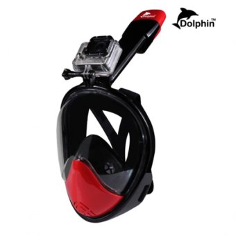 Dolphin หน้ากากดำน้ำ แบบเต็มหน้า สน็อกเกิ้ล รุ่นใหม่ DP02N หน้าโค้ง (สีดำแดง) Dolphin หน้ากากดำน้ำ แบบเต็มหน้า สน็อกเกิ้ล รุ่นใหม่ DP02N หน้าโค้ง (สีดำแดง)