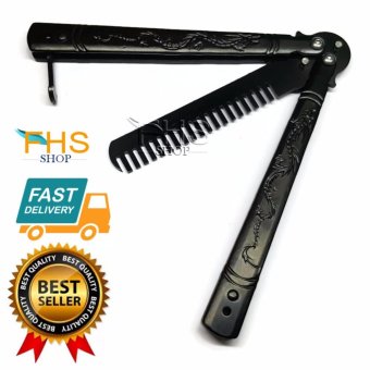 FHS Butterfly Knife (Balisong) STAINLESS STEEL ใบหวีสำหรับซ้อม มีดควง ขนาดใบสแตนเลส 22 cm FHS Butterfly Knife (Balisong) STAINLESS STEEL ใบหวีสำหรับซ้อม มีดควง ขนาดใบสแตนเลส 22 cm
