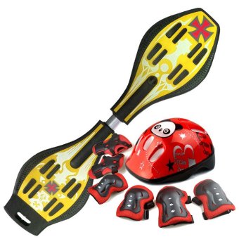 Snakeboard สเน็คบอร์ด Freestyle สีเหลือง Set Pro Snakeboard สเน็คบอร์ด Freestyle สีเหลือง Set Pro
