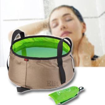Elit ถุงใส่น้ำแบบพกพาพับเก็บได้ ขนาดบรรจุ 10 ลิตร (สีเขียว) 10L Portable Bucket (Green) Elit ถุงใส่น้ำแบบพกพาพับเก็บได้ ขนาดบรรจุ 10 ลิตร (สีเขียว) 10L Portable Bucket (Green)