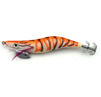 fight for fish(ing) เหยื่อปลอม กุ้งตกหมึก 3.0 สีส้ม fight for fish(ing) เหยื่อปลอม กุ้งตกหมึก 3.0 สีส้ม