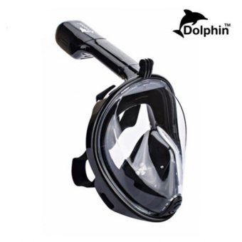 Dolphin หน้ากากดำน้ำ ครอบทั้งหน้า หายใจสะดวก กระจกไม่เกิดฝ้า รุ่น DP01N หน้าเรียบ (สีดำ) Dolphin หน้ากากดำน้ำ ครอบทั้งหน้า หายใจสะดวก กระจกไม่เกิดฝ้า รุ่น DP01N หน้าเรียบ (สีดำ)
