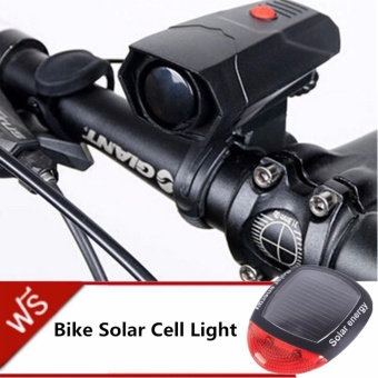 ซื้อ/ขาย JJ Bike Cycle Horns แตรไฟฟ้า ติดจักรยาน ให้เสียงดังชัดเจน ชนิด Lound and Clear Sound แถมฟรี ไฟท้ายจักรยานพลังงานแสงอาทิตย์ Bike Solar Cell Light รุ่น NO.909 (Black)