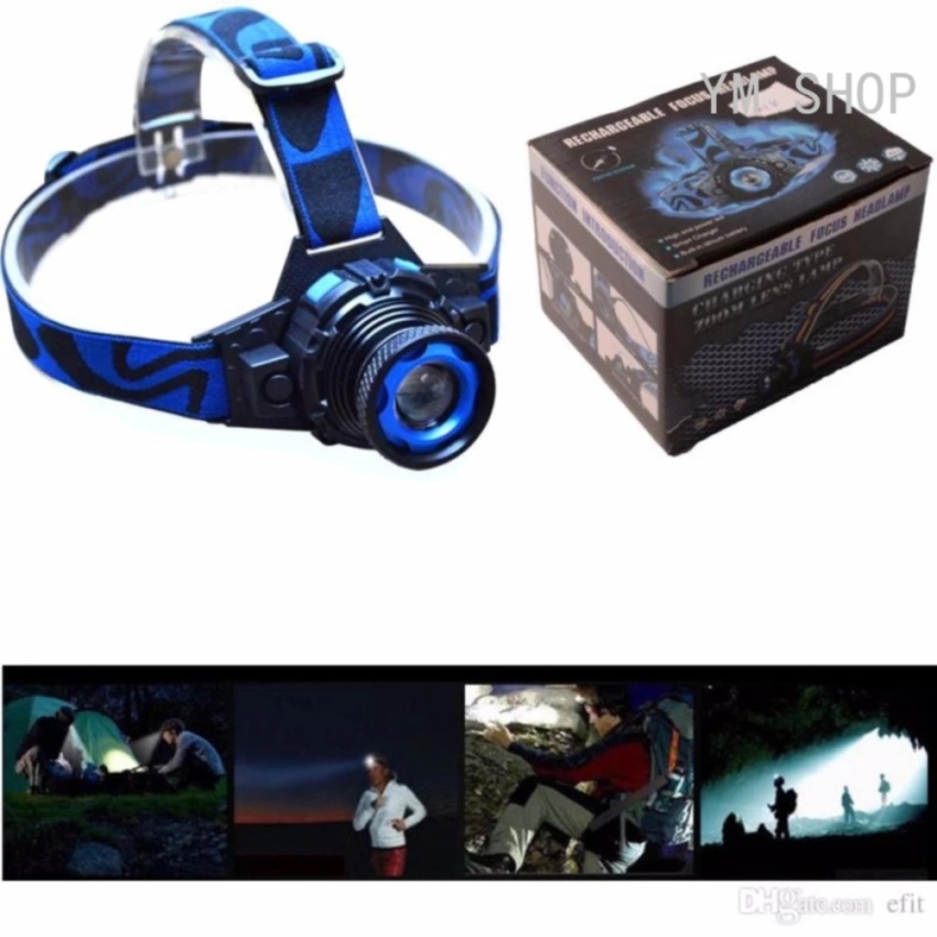 ซื้อ/ขาย ไฟฉายK16 พลังสูงหลอด LED Q5 High Power Zoom Headlamp แบบชาร์จไฟได้ในตัว ปรับรูปแบบได้ 3ระดับ สูง กลาง กระพริบ