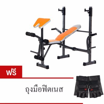 ซื้อ/ขาย KAKUKI ม้านอนยกน้ำหนัก ม้าบริหาร บาร์เบล ดัมเบล บาร์เบล ดัมเบล และ ฝึกกำลังขา รุ่น-001B (สีเทา) ฟรี ถุงมือฟิตเนส
