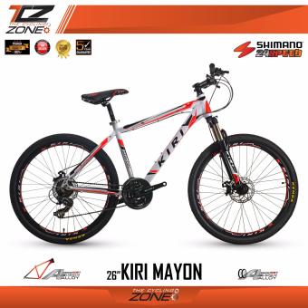 KIRI จักรยานเสือภูเขา อลูมิเนียม 26 นิ้ว / เกียร์ SHIMANO 24 สปีด / รุ่น MAYON (สีขาว/แดง) KIRI จักรยานเสือภูเขา อลูมิเนียม 26 นิ้ว / เกียร์ SHIMANO 24 สปีด / รุ่น MAYON (สีขาว/แดง)
