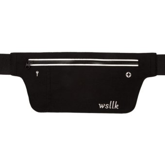 Light Weight Outdoor Sport Waist Belt Bag Purse Running Pouch Pocket(black) -