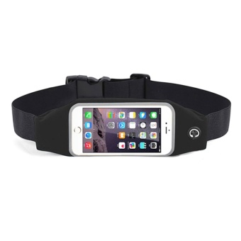 LLS Waterproof Sport Waist Bag Running Wallet Mobile Phone Pouchfor 4.7 Inch Iphone 6/6S/7(Black) - intl