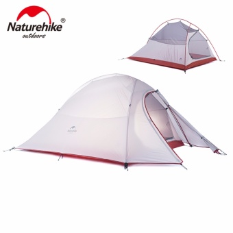 Naturehike 1-2 คนเดินป่าเต็นท์แคมป์ปิ้งเต็นท์สองชั้นของซิลิก้าเจลห่วงใยเท้ากลางแจ้งเต็นท์กันน้ำ 3000 + -นานาชาติ