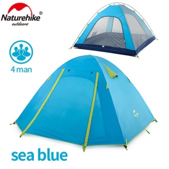 ตั้งแคมป์กลางแจ้ง Naturehike เต็นท์ 2-4 คนอลูมิเนียมเสากัน 5000 มม.สองชั้นเดินป่าท่องเที่ยวตกปลาเต็นท์ NH15Z003-พี - นานาชาติ