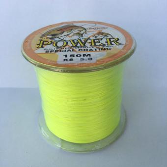 ราคา สาย PE ตกปลา ถัก 8 เส้น ( X8) #5.0 150M 0.35mm 60BL 27.3KG Fishing Line Yellow