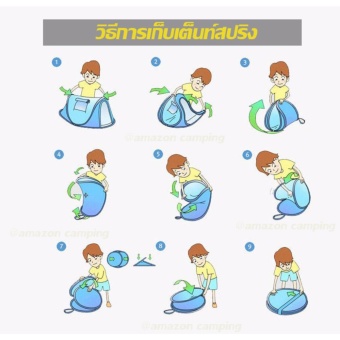 เต็นท์สปริง ( โยน ) POP UP กางเองอัตโนมัติ นอนได้ 3-4 คน