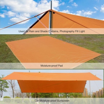 Portable Waterproof Rain Tarp 10x9.5 ft Rain Fly Tent Tarp ShelterSunshade - intl