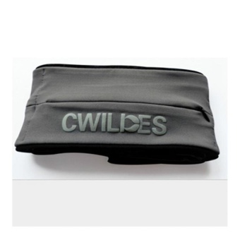 QIMIAO 3 Pocket Sports Fitness Sports Stretch Pockets, Travel Money Belt L ,Gray - intl