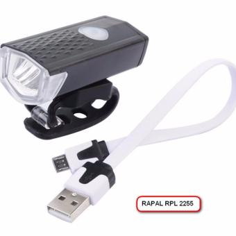 ประเทศไทย RAPAL ไฟหน้า 300 Lumens Usb.Chrager RPL 2255(Black)