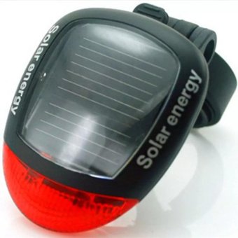 2561 ไฟท้ายจักรยานพลังแสงอาทิตย์ Solar Power LED - Black
