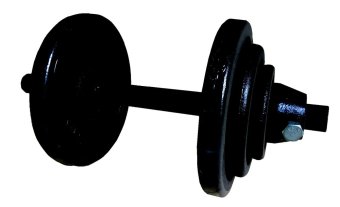 ราคา SPORTLAND ดัมเบล แผ่นถอดได้คานสั้น 12KG - Black