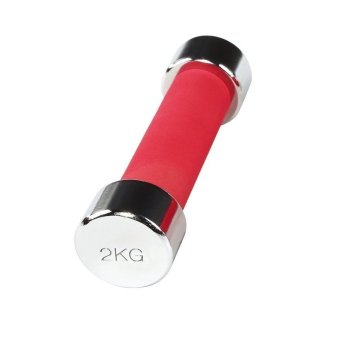 ราคา SPORTLAND ดัมเบล ด้ามโฟม Chromed Dumbbell Red Handle 2 KG