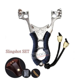 Stainless Slingshot หนังสติ๊กล่าสัตว์หัวหมาป่า สแตนเลสสีเงิน Stainless Slingshot หนังสติ๊กล่าสัตว์หัวหมาป่า สแตนเลสสีเงิน
