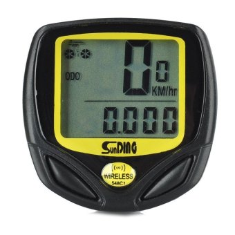 ประเทศไทย Sunding ไมล์จักรยาน แบบไร้สาย รุ่น SD-548C (สีเหลือง)