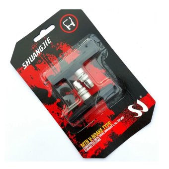 2561 SUPER D SHOP Mountain Bike Road Bicycle CyclingBrake Pads Blocks Holders Durable Rubber Shoes Black - intl