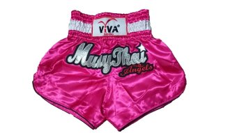 ประเทศไทย VIVA THAI BOXING SHORTS กางเกงมวยไทยแฟชั่น รุ่น MUAYTHAI ANGEL - สีชมพู