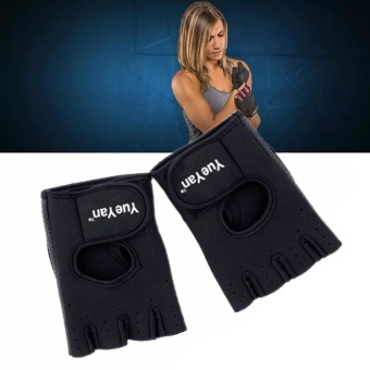 2561 YUEYAN ถุงมือฟิตเนส ถุงมือออกกำลังกาย Fitness Glove Weight Lifting Gloves Black ( Int:M)