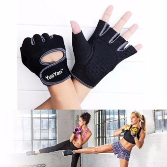 ประเทศไทย YUEYAN ถุงมือฟิตเนส ถุงมือออกกำลังกาย Fitness Glove Weight Lifting Gloves Gray ( Int:S)