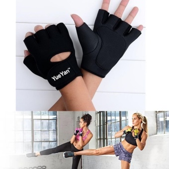 2561 YUEYAN ถุงมือฟิตเนส ถุงมือออกกำลังกาย Fitness Glove Weight Lifting Gloves Black ( Int:S)