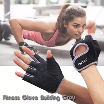 2561 YUEYAN ถุงมือฟิตเนส ถุงมือออกกำลังกาย Fitness Glove Weight Lifting Gloves Gray ( Int:L)