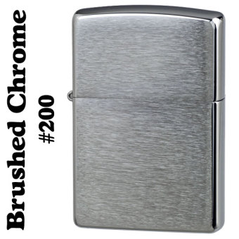 2561 Zippo 200 Brush Fin Chrome USA