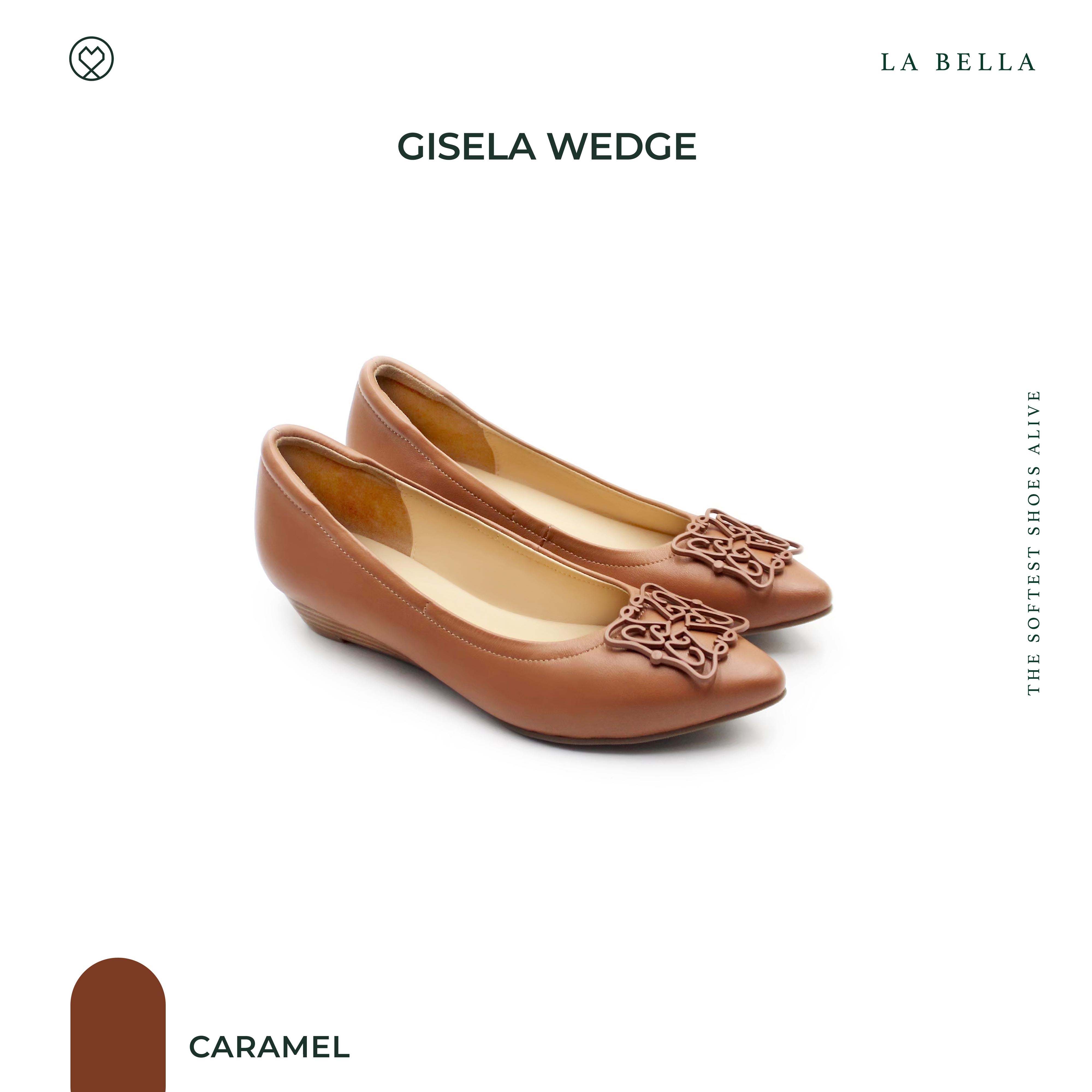 LA BELLA รุ่น GISELA WEDGE - CARAMEL ราคา 3,053 บาท*ส่งฟรี