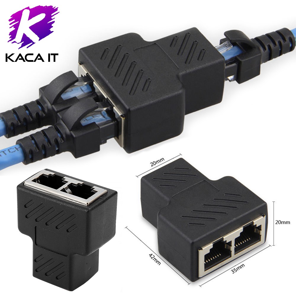 คำอธิบายเพิ่มเติมเกี่ยวกับ หัวต่อแยกสายแลน ออกเป็น 2 เส้น(ใช้ได้ทีละเส้น) RJ45 Cat6 Cat5e Splitter 1 to 2 Way LAN Network Ethernet Adapter