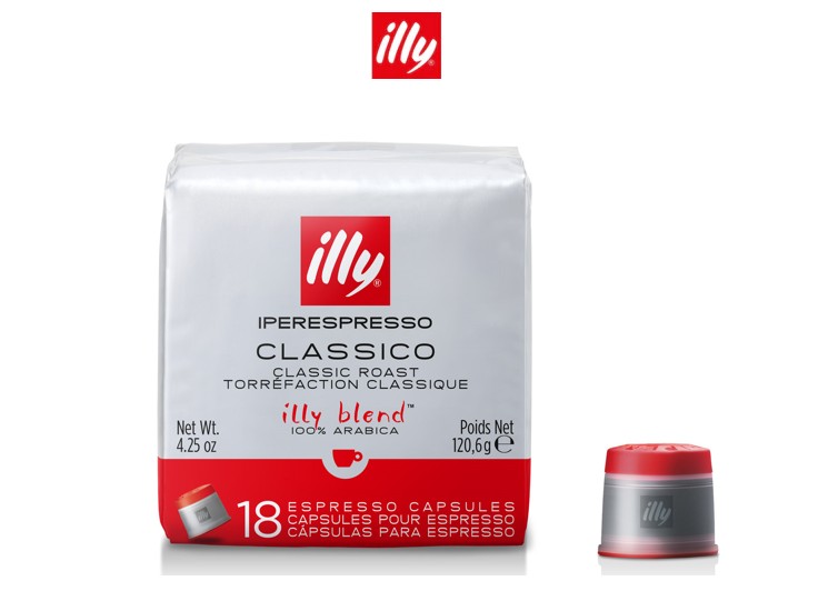 ILLY IPERESPRESSO COFFEE CAPSULES ESPRESSO CLASSICO ROAST - 18 CAPSULES ราคา 750 บาท*ส่งฟรี