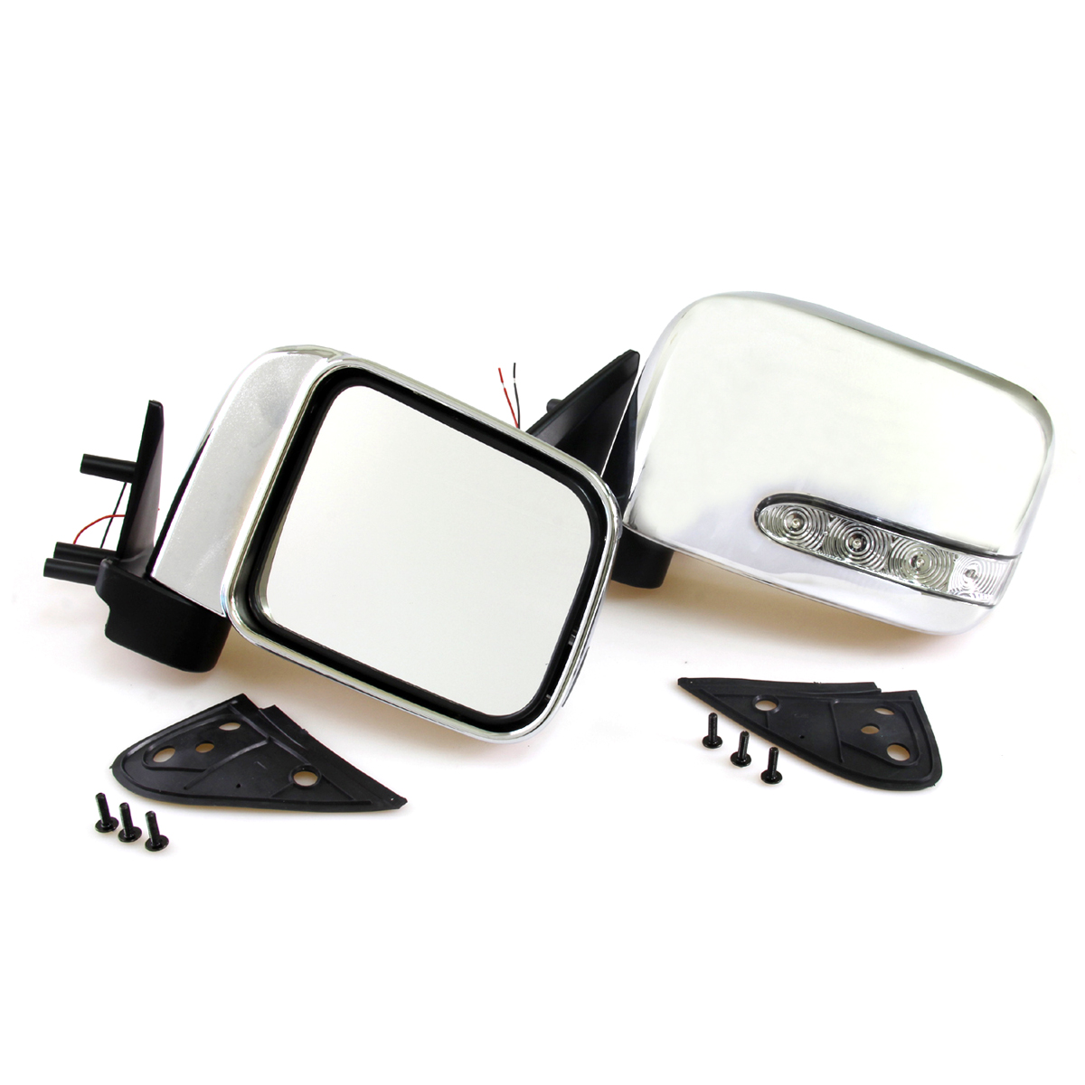Side Mirror, 5 Wires, Manual Adjustment, with Side Lights, Left / Right, Nissan Big-M Navara Frontier Pickup, Year 2541 - 2547, Nissan D22 Np300 1998 - 2004 ราคา 9,794 บาท*ส่งฟรี