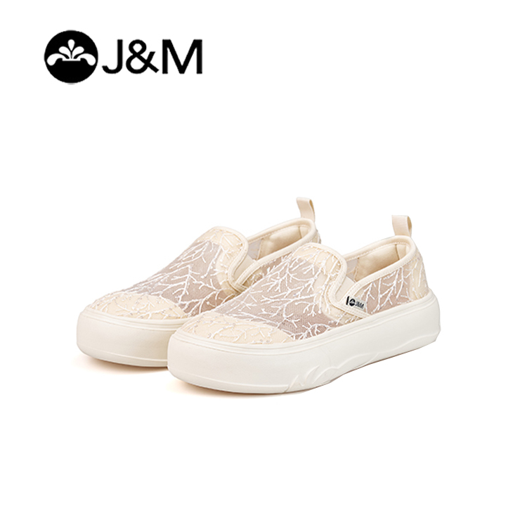 Joy&Mario Women's Loafers Lace Sweet Comfortable Slip-on Casual Fashion Shoes ราคา 1,254 บาท*ส่งฟรี