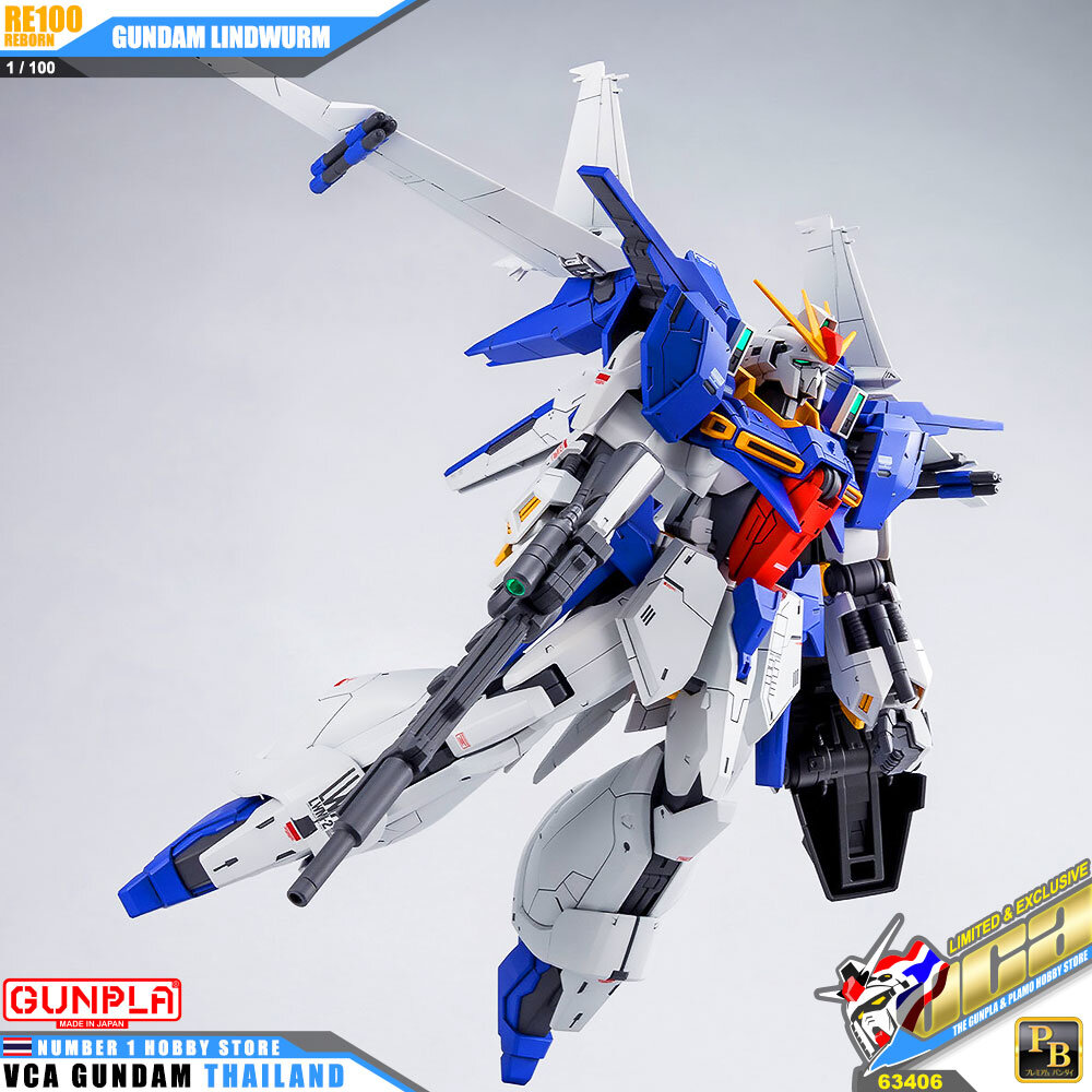 PREMIUM BANDAI PB GUNPLA REBORN ONE HUNDRED RE100 1/100 GUNDAM LINDWURM โมเดล กันดั้ม กันพลา VCA GUNDAM